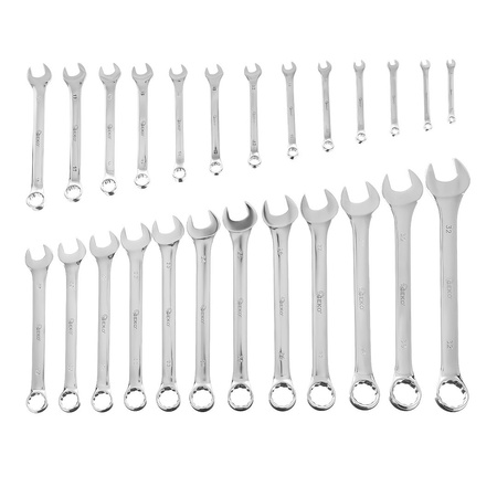 Klucze płasko-oczkowe polerowane 6-32mm 25el