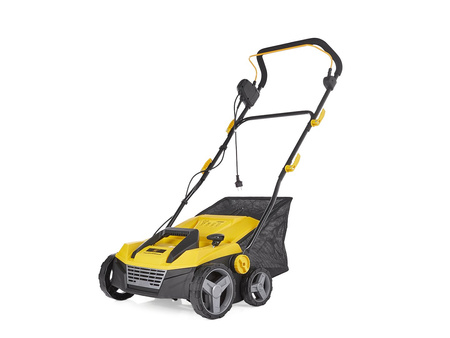 Aerator wertykulator elektryczny do trawy trawnika 2w1 kosz 45l 38cm John Gardener