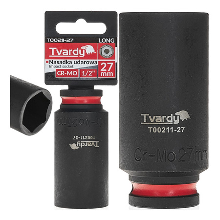 WYTRZYMAŁA NASADKA UDAROWA DŁUGA 1/2" 27mm CR-MO TVARDY
