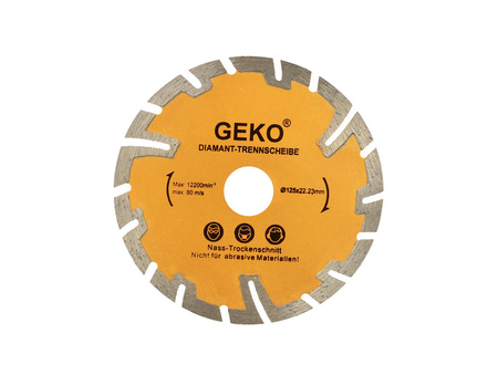 Tarcza diamentowa segmentowa do głębokiego cięcia betonu 125mm x 22,23mm GEKO