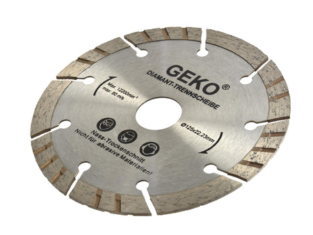 Tarcza diamentowa 125mm x 22.23mm szara-laser GEKO