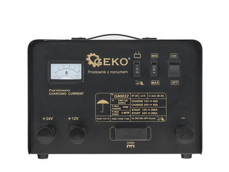 Prostownik z rozruchem 12/24V 200A