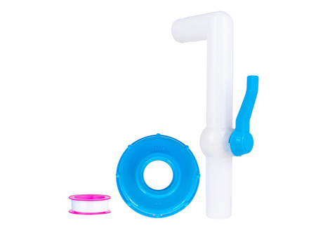 Zestaw – IBC nakrętka S60x6 + kran na wąż 25mm 90° – mauser