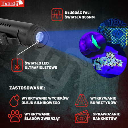Lampa warsztatowa z magnesem 2X LED 5W 3W + LASER i ULTRAFIOLET