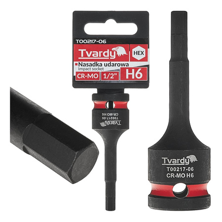 WYTRZYMAŁA NASADKA UDAROWA TRZPIENIOWA HEX H6 1/2” CR-MO TVARDY