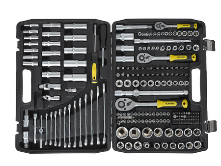 Komplet kluczy nasadowych 216el. 1/4", 3/8" & 1/2"