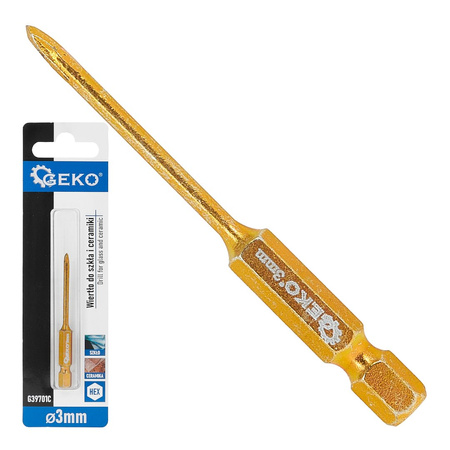 Wiertło do szkła i ceramiki HEX 3mm