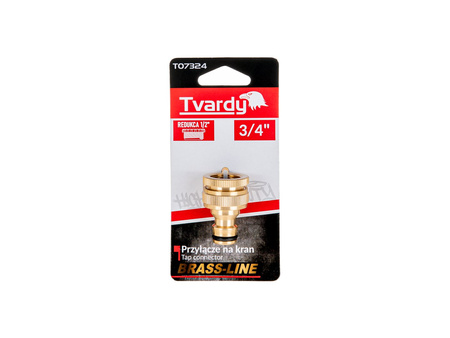 Przyłącze na kran 3/4" z redukcją 1/2" BRASS-LINE (10/80)