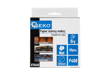 Papier ścierny wodny – krążek na rzep 125mm P400 (50/1000)