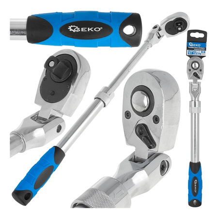 Grzechotka łamana teleskopowa 1/2" 370-510mm 72T CrV