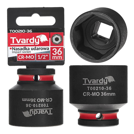 WYTRZYMAŁA NASADKA UDAROWA KRÓTKA 1/2" 36mm CR-MO TVARDY