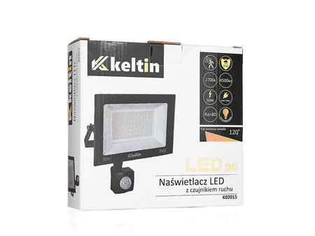 Naświetlacz LED 50W z czujnikiem ruchu – barwa biała ciepła 2700K (20)