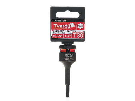 WYTRZYMAŁA NASADKA UDAROWA TRZPIENIOWA TORX T30 1/2” CR-MO TVARDY