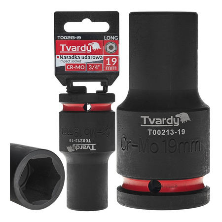 WYTRZYMAŁA NASADKA UDAROWA DŁUGA 3/4" 19mm CR-MO TVARDY