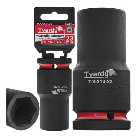 WYTRZYMAŁA NASADKA UDAROWA DŁUGA 3/4" 23mm CR-MO TVARDY
