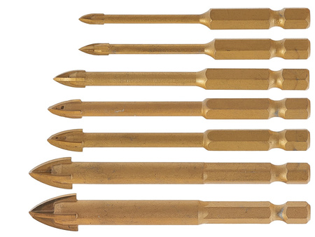 WIERTŁA ZESTAW WIERTEŁ Z WĘGLIKA DO SZKŁA CERAMIKI PŁYTEK GLAZURY 3-12MM