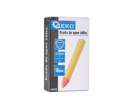 Kreda wodoodporna do opon żółta 12x110mm – zestaw 10szt. (12/120)