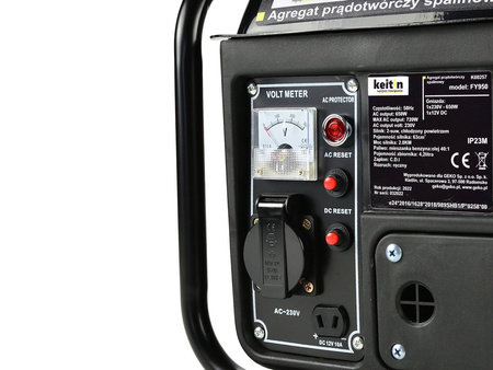 AGREGAT SPALINOWY PRĄDOTWÓRCZY SILNIK 1,5kW/2KM 720W 1-Fazowy KELTIN