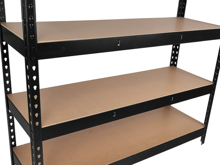 Regał magazynowy czarny 180x40x120cm 280kg wzmocniony