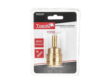 Szybkozłączka mosiężna na wąż 9mm typ żeński (1/10/100)