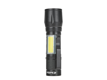 Latarka mini – taktyczna LED COB 10W 500mAh 500lm IPX5 – kartonik wystawowy (12/96)