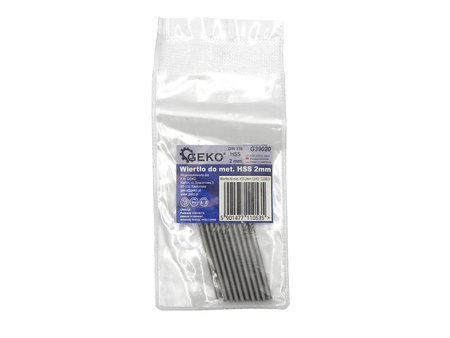 Wiertło do metalu HSS 2mm GEKO