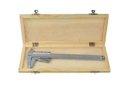 Suwmiarka 150mm 0,02mm automatyczna blokada GEKO (drewniane opakowanie)