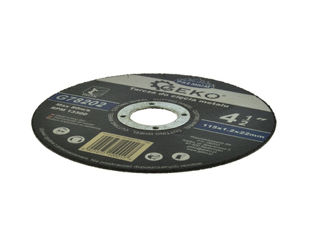 Tarcza do cięcia metalu GEKO PREMIUM 115x1,2 INOX