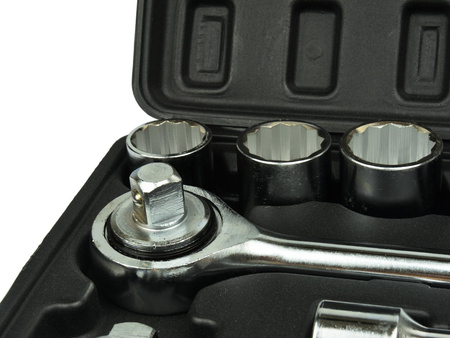 Zestaw kluczy nasadowych 21el. 3/4" 12-kąt.21-50mm /czarna walizka/