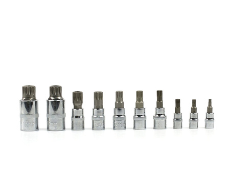 Zestaw nasadek spline 1/4 3/8 1/2  M4-M18 10el. (20)