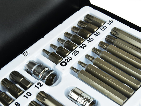 Komplet kluczy torx CRV 40el. metal box