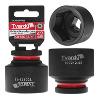 WYTRZYMAŁA NASADKA UDAROWA KRÓTKA 3/4" 42mm CR-MO TVARDY