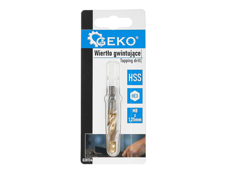 Wiertło gwintujące HSS M8 x 1,25mm HEX