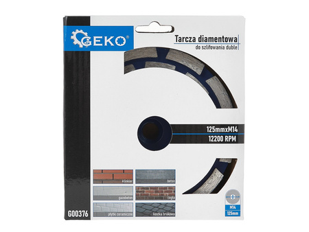 Tarcza diamentowa do szlifowania 125mm M14 duble GEKO
