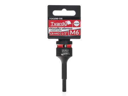 WYTRZYMAŁA NASADKA UDAROWA TRZPIENIOWA SPLINE M6 1/2” CR-MO TVARDY