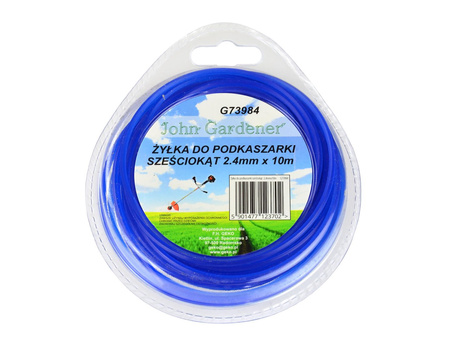 Żyłka do kosy podkaszarki sześciokąt 2,4mm x 10m