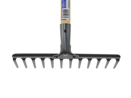 Grabie metalowe 12-zębne oprawione z trzonkiem 130cm