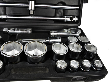 Zestaw kluczy nasadowych 26el. 3/4" 21-65 6-kątne