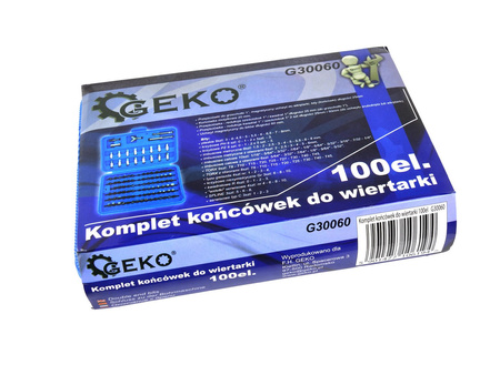 Komplet końcówek bitów do wiertarki 100el
