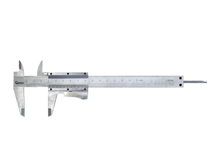 Suwmiarka 150mm 0,02mm automatyczna blokada GEKO (drewniane opakowanie)