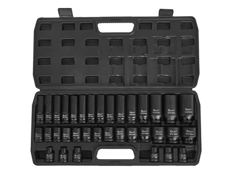 Zestaw nasadek udarowych długich i krótkich 1/2" 8-32mm 35szt.