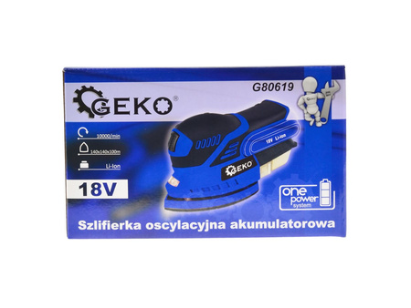 Szlifierka oscylacyjna akumulatorowa 140x140x100mm 18V Li-ion