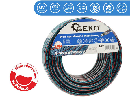 Wąż ogrodowy 4 Warstwowy 1/2" 30m GEKO