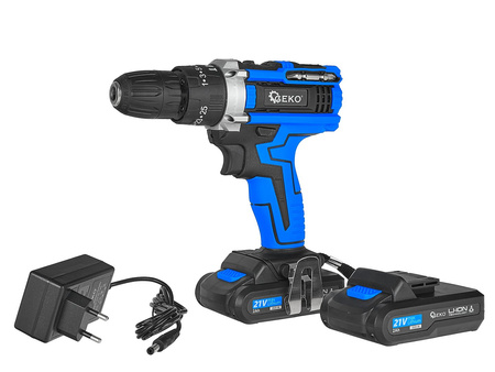 Wiertarko-wkrętarka z funkcją udaru 21V 2x akumulator 2ah  (10)