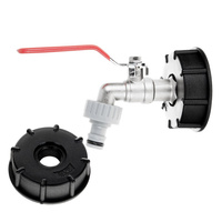 Zestaw – IBC nakrętka S60x6 + kran 1/2" z wyjściem na GZ 3/4" + nypel do szybkozłącza – mauser (40)