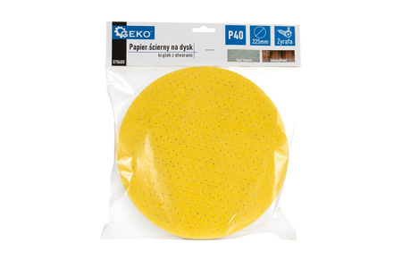 Papier ścierny na dysk – krążek z otworami 225mm P40 /żyrafa/ (10/100/500)