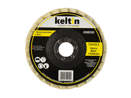 Tarcza filcowa do szlifowania 125mm KELTIN