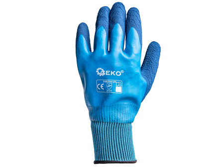 Rękawice robocze wodoodporne poliester – lateks