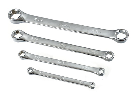 Klucze polerowane oczkowe torx 4el. E6-E24
