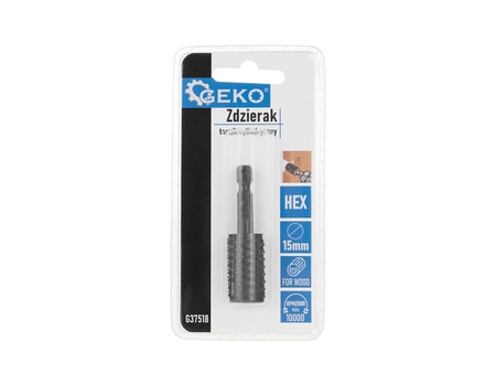 Zdzierak – tarnik cylindryczny do drewna 15mm HEX (50/250)